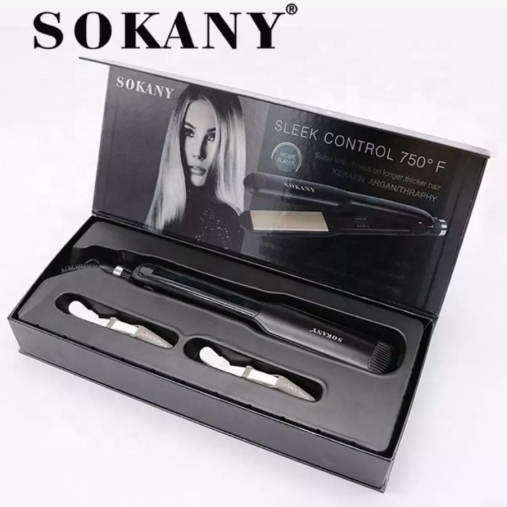 Sokany hair straightener Professional Edition Electric Fast heat Hair Iron Ceramic hair iron